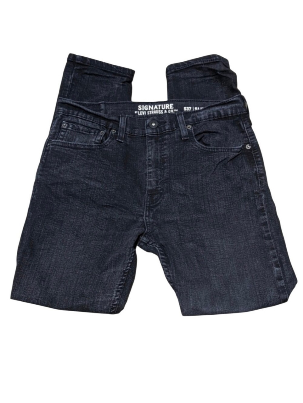 Men's Levi Strauss Black S37 Slim Denim Jeans